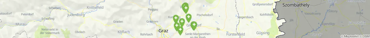 Kartenansicht für Apotheken-Notdienste in der Nähe von Sankt Ruprecht an der Raab (Weiz, Steiermark)